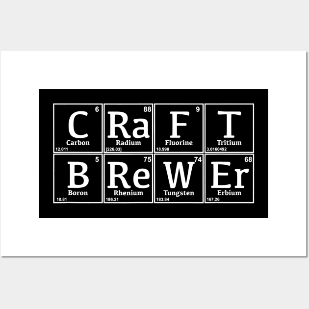 Periodic Craft Brewer Nerd Beer Brewing Gift for Brewmaster Wall Art by danielfarisaj